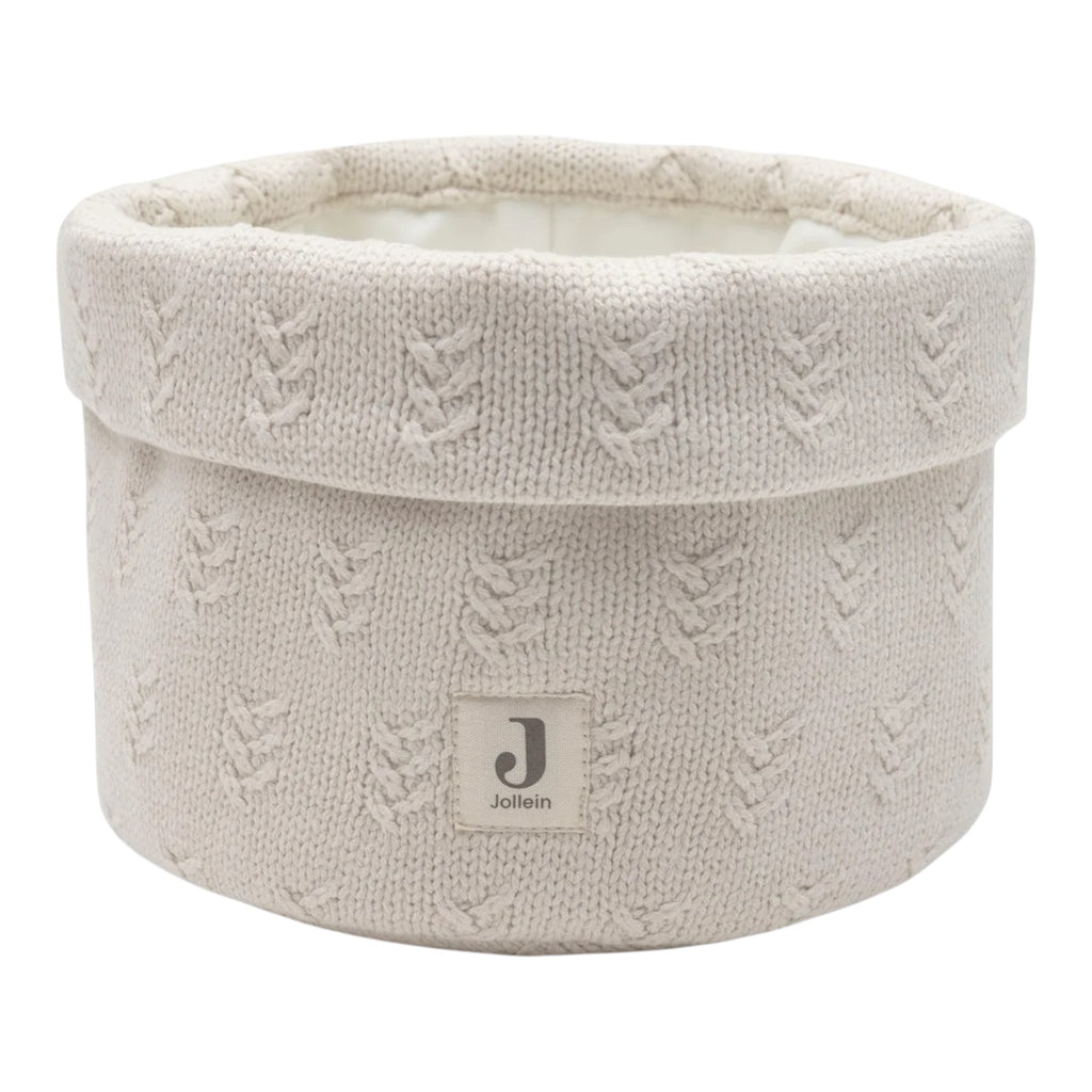Jollein Aufbewahrungskörbchen Grain Knit – Oatmeal, Wild Rose und Olive Green 18 cm - Sausebrause Shop
