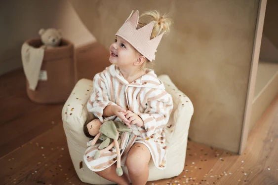 Jollein Bademantel Stripe Frottee Wild Rose 3-4 Jahre - Sausebrause Shop