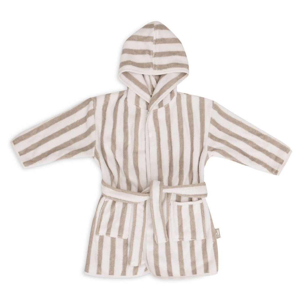 Jollien Bademantel Stripe Frottee Olive Green 3-4 Jahre - Sausebrause Shop