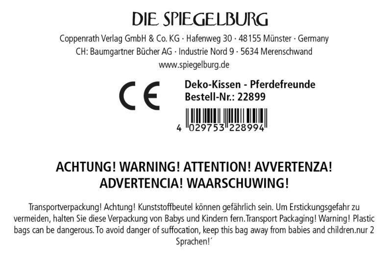 Kissen Pferdekopf Pferdefreunde – Deko‑Kissen ca. 41×40 cm - Sausebrause Shop