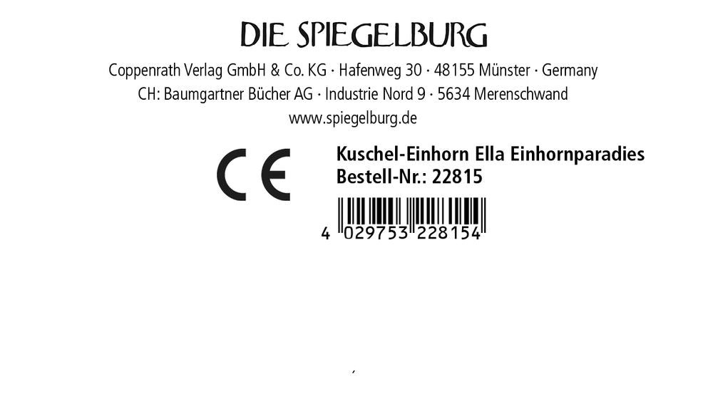 Kuschel - Einhorn Ella – Einhorn - Paradies Plüschtier 22 cm - Sausebrause Shop