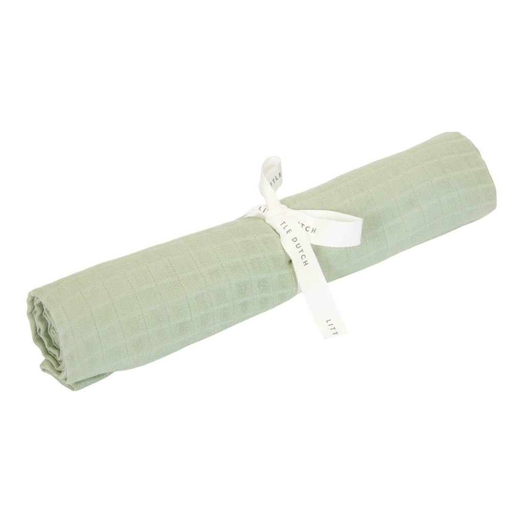 Little Dutch Musselintuch Swaddle 120 x 120 cm Sage - Sausebrause Shop