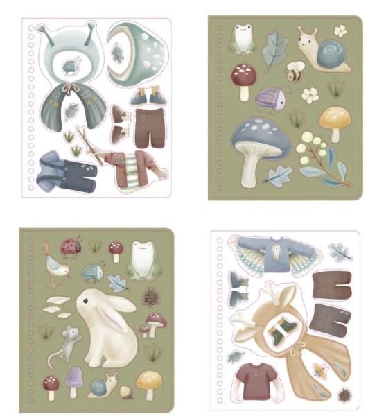 Little Dutch Stickerbuch Dress Me Up Forest Friends - Sausebrause Shop