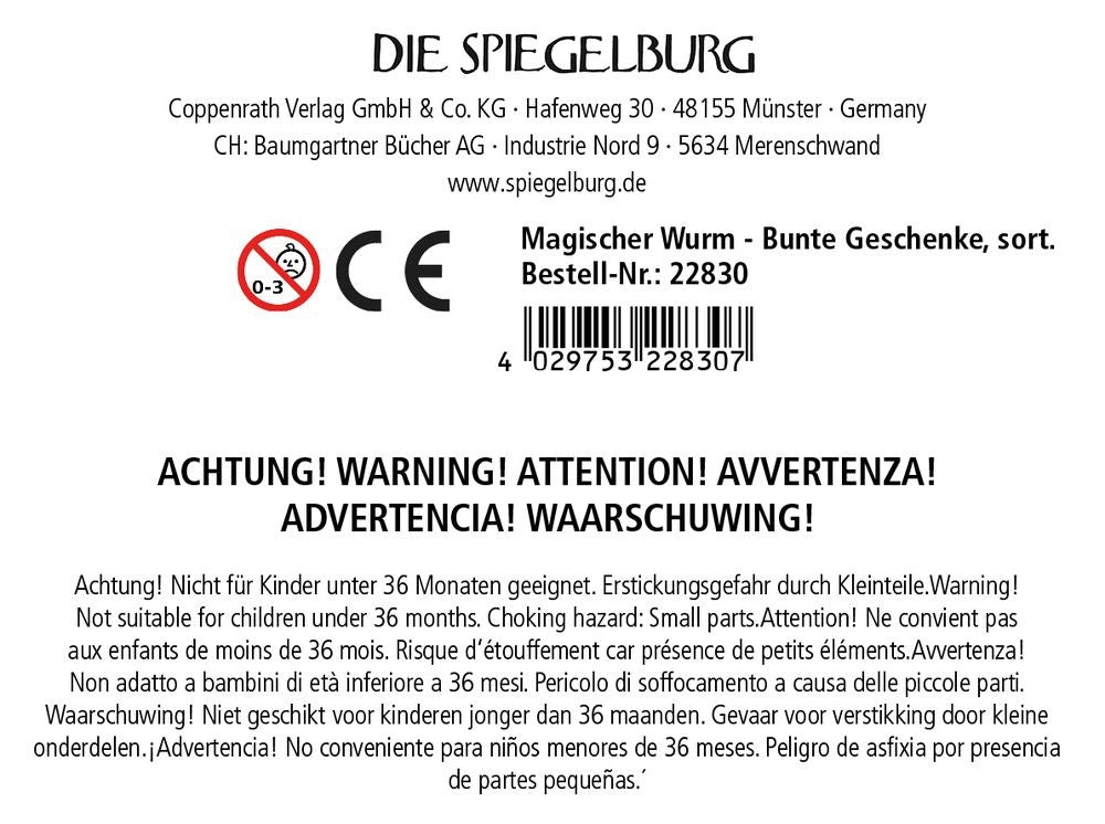 Magischer Wurm Bunte Geschenke Spiegelburg - Sausebrause Shop