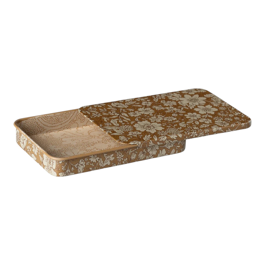 Maileg Metallbox mit Schiebedeckel Blossom Ocker - Sausebrause Shop