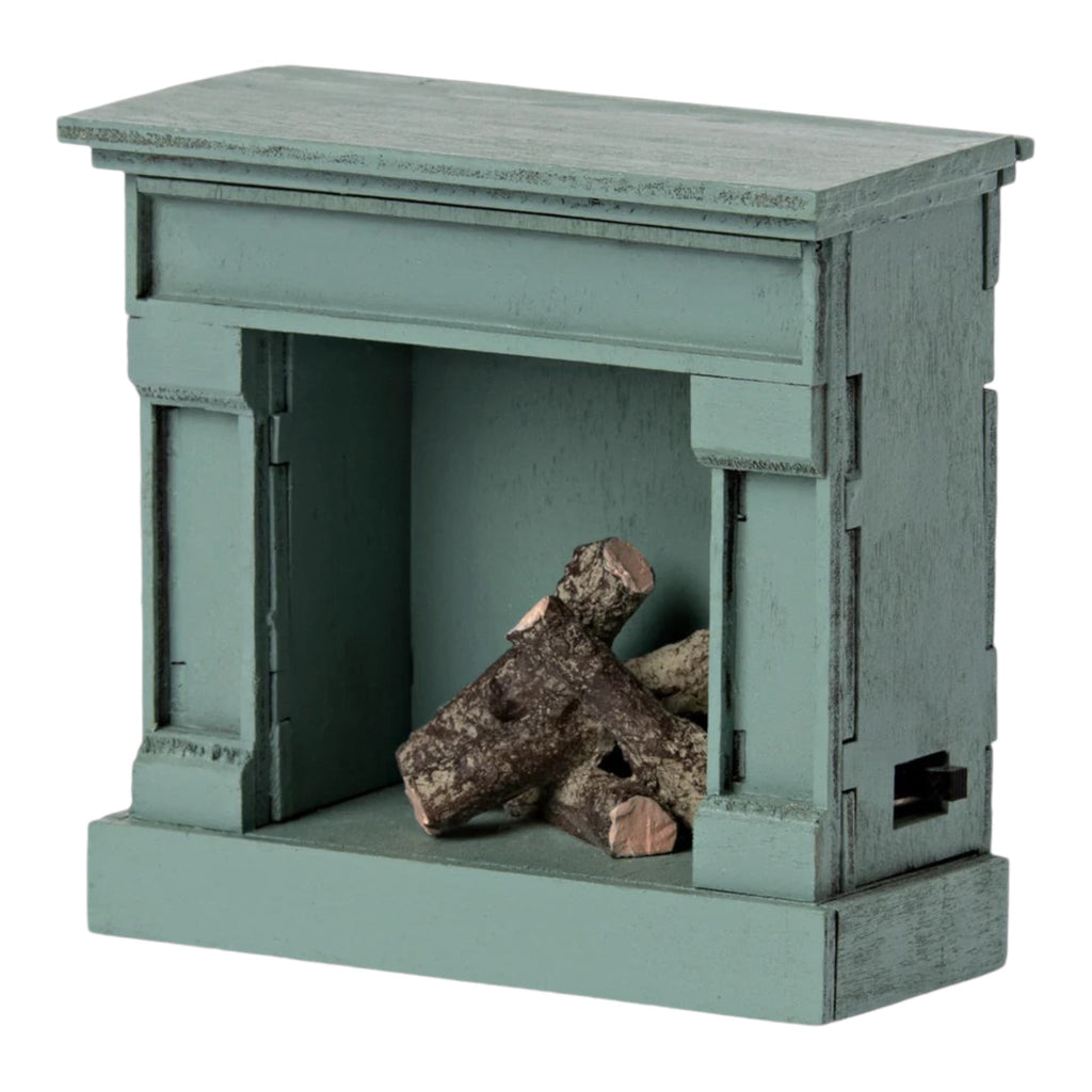 Maileg Puppenhauszubehör Kamin Maus Blau - Sausebrause Shop