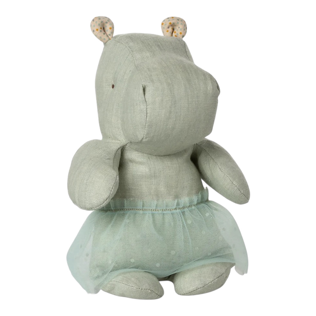 Maileg Stofftier Safari Friends Nilpferd mit Rock Klein Mint - Sausebrause Shop