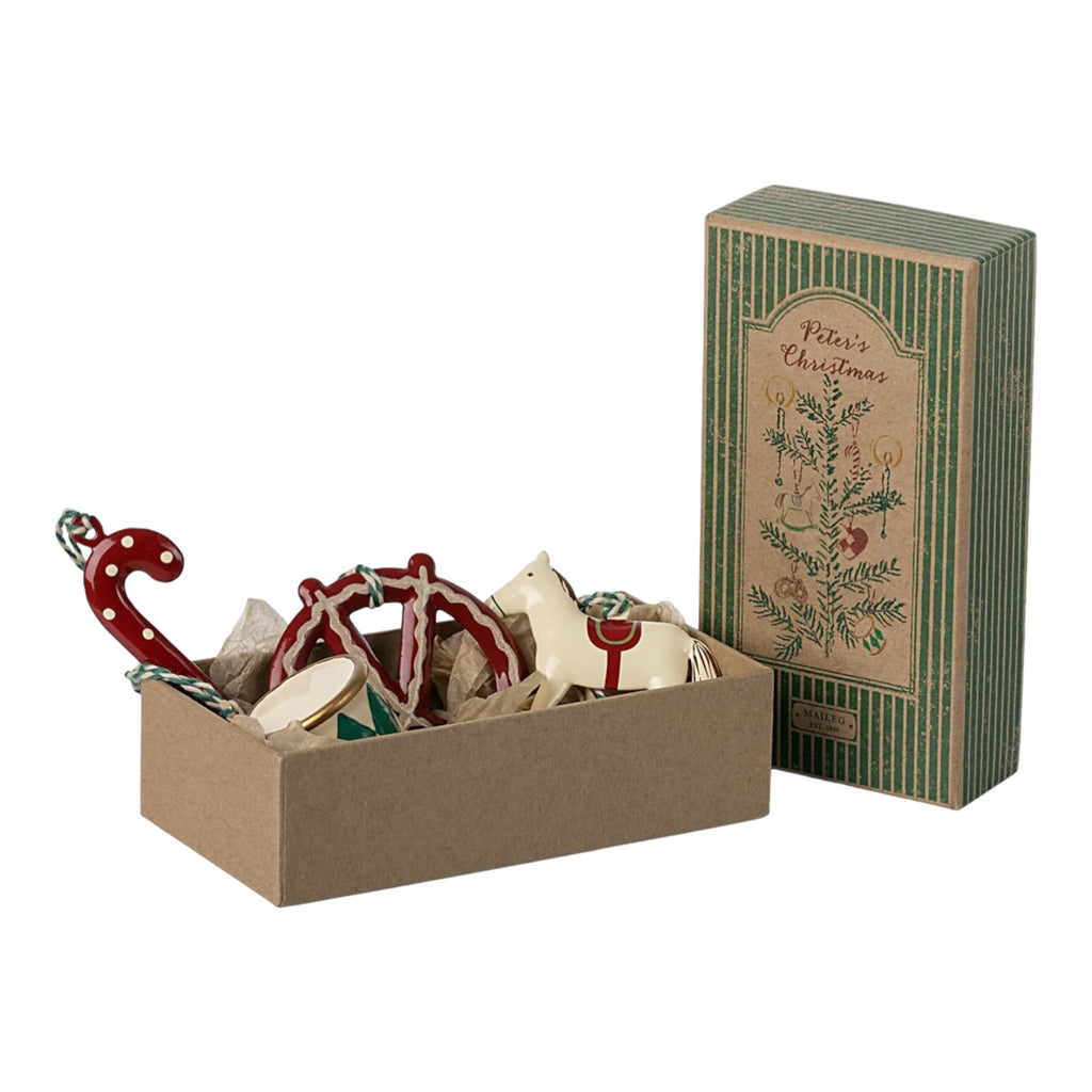 Maileg Weihnachtsbaumschmuck Ornament - Set aus Metall Peter's Christmas - Sausebrause Shop