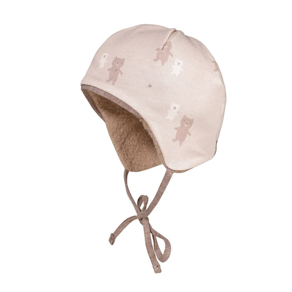 Maximo Baby - Mütze Jersey mit Teddyfutter und Bindeband - Sausebrause Shop
