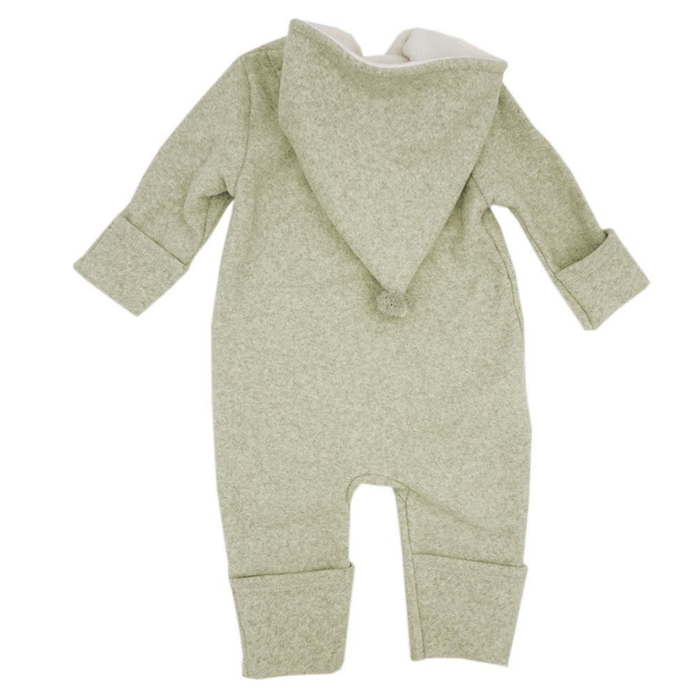 Maximo Baby - Overall aus Baumwollfleece und Teddyfutter mineral - hellbraun - Sausebrause Shop