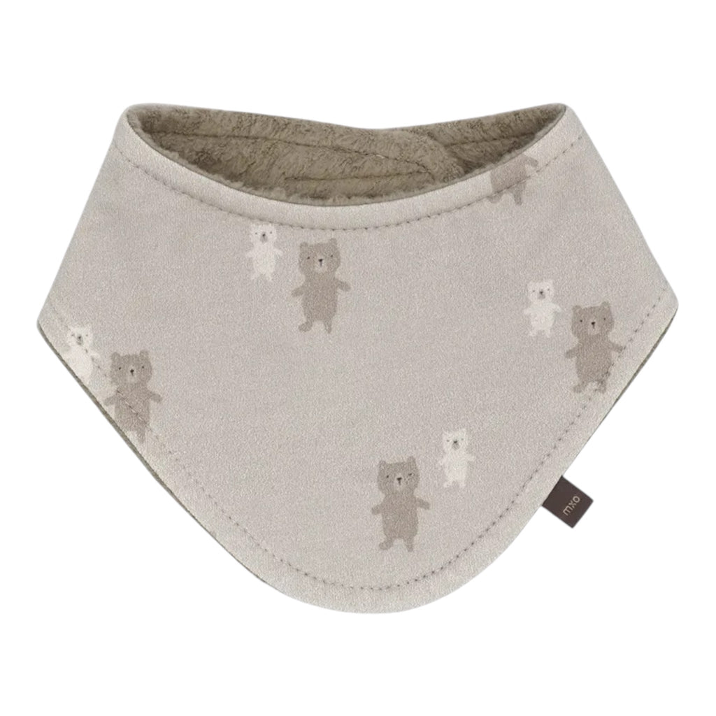 Maximo GOTS Baby - Tuch mit Klettverschluss Bärchenprint Nougat - Sausebrause Shop