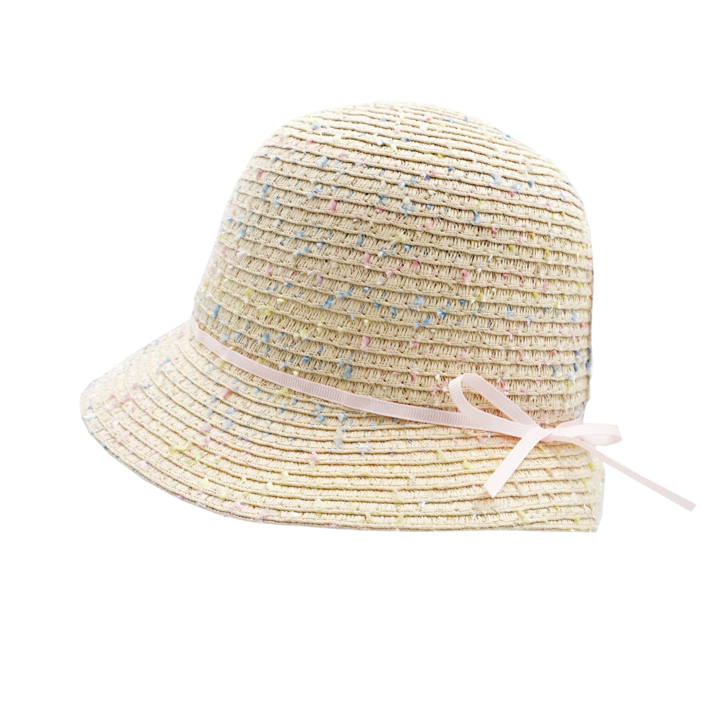Maximo Mini Girl Strohhut mit rosa Schleife - Sausebrause Shop