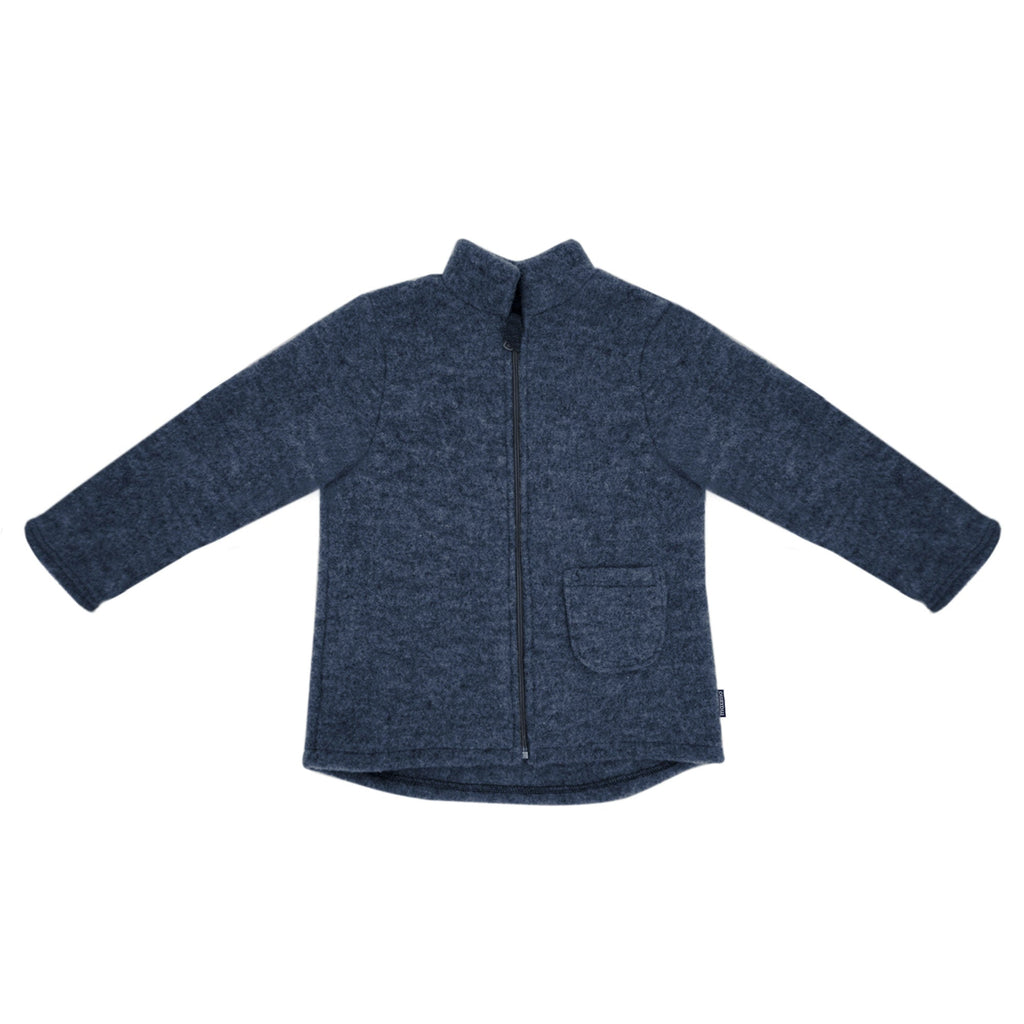 Maximo Mini Jacke Wollfleece Reissverschluss Jersey navymeliert - Sausebrause Shop