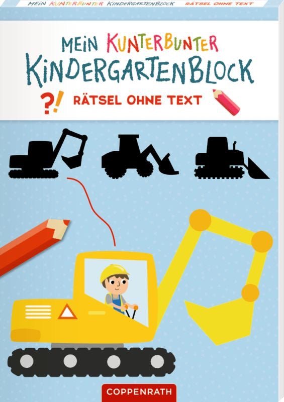 Mein kunterbunter Kindergartenblock Raetsel ohne Text Fahrzeuge 80 Seiten - Sausebrause Shop