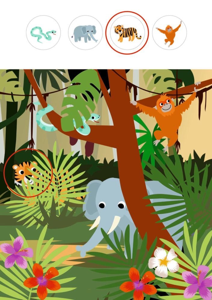 Mein kunterbunter Kindergartenblock Rätzsel ohne Text - Lieblingstiere - Sausebrause Shop