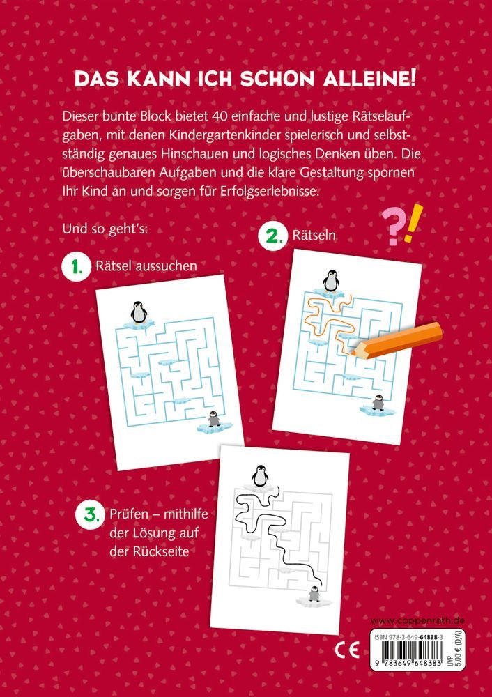 Mein kunterbunter Kindergartenblock Rätzsel ohne Text - Lieblingstiere - Sausebrause Shop