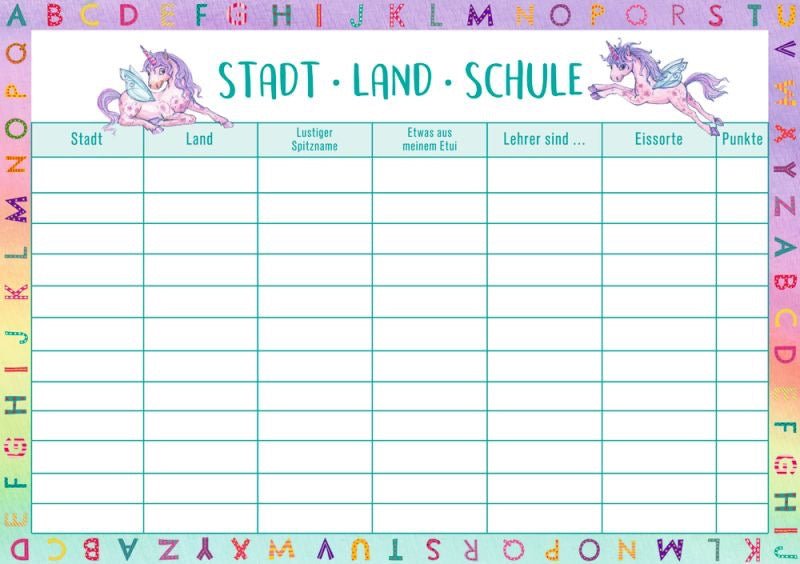 Meine superschlaue Einhorn Schulstart Box Einhorn Paradies - Sausebrause Shop