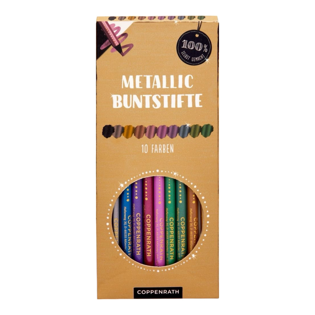 Metallic - Buntstifte 10 Farben - 100% selbst gemacht - Sausebrause Shop