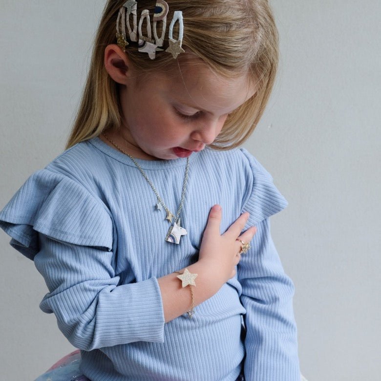 Mimi & Lula Celeste Unicorn Mini Clic Clacs – 5 Haarklemmen - Sausebrause Shop