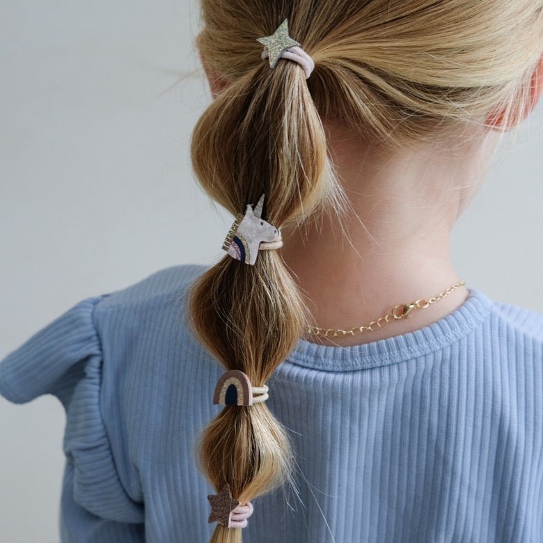 Mimi & Lula Celeste Unicorn Mini Haargummis – 8 Stück - Sausebrause Shop