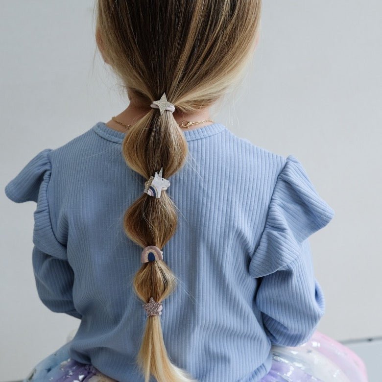 Mimi & Lula Celeste Unicorn Mini Haargummis – 8 Stück - Sausebrause Shop