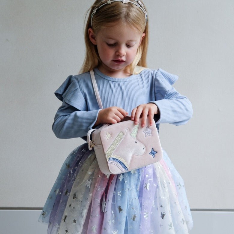 Mimi & Lula Einhorn Boxy Bag – Kindertasche mit Glitzer - Sausebrause Shop
