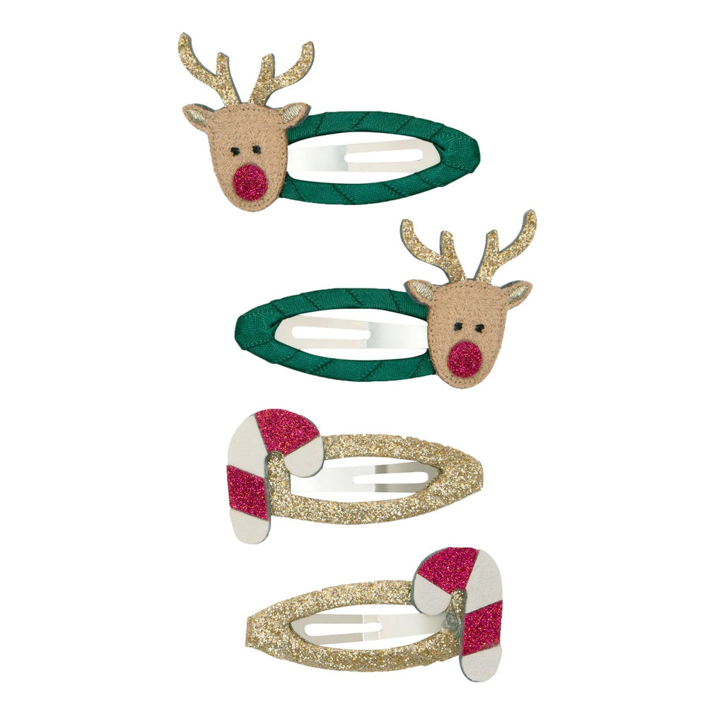 Mimi & Lula – Haarclips Rentier und Zuckerstange – 4er Set - Sausebrause Shop