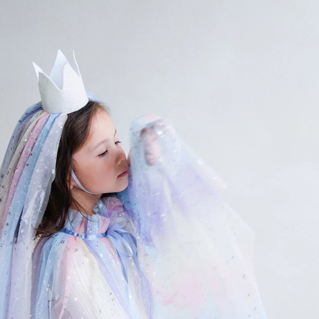 Mimi & Lula Krone mit Schleier Ombre Rainbow - Sausebrause Shop