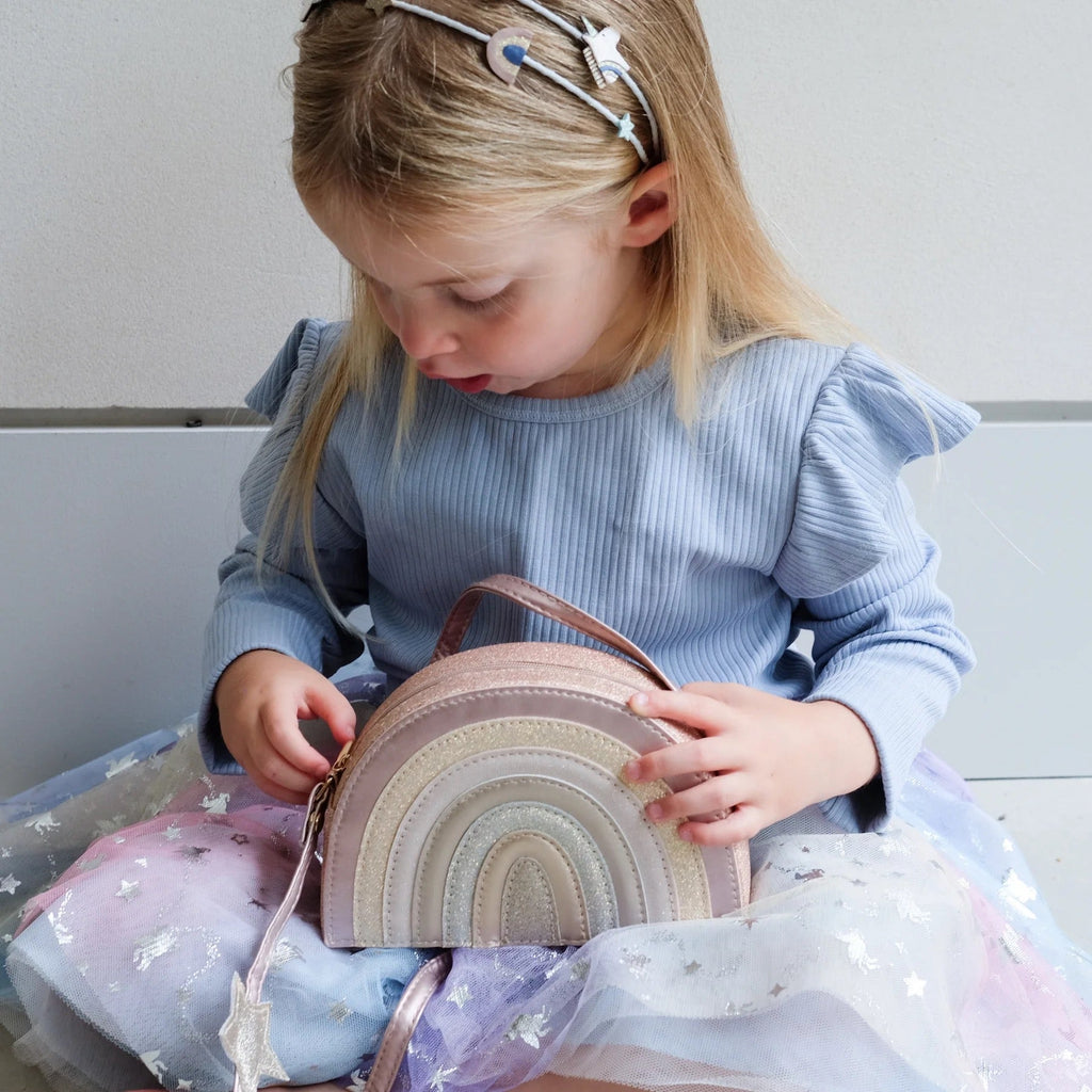 Mimi & Lula Pink Rainbow Bag – funkelnde Kindertasche - Sausebrause Shop
