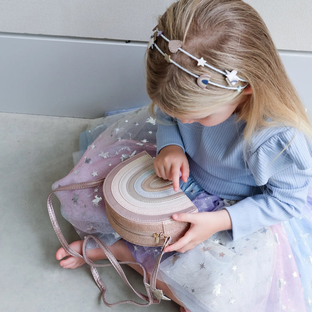 Mimi & Lula Pink Rainbow Bag – funkelnde Kindertasche - Sausebrause Shop