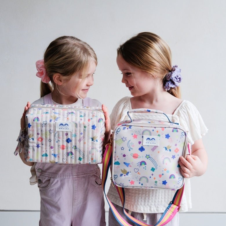 Mimi & Lula Scrunchie Blau - Rosa kariert - Sausebrause Shop