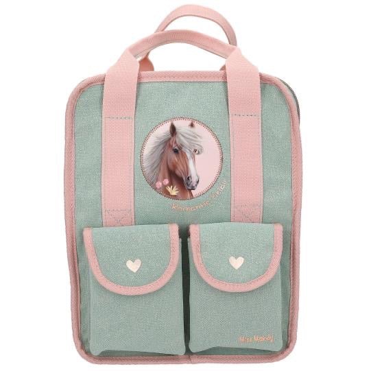 Miss Melody Rucksack Romantic Fields Salbei Glitzer Pferdemotiv - Sausebrause Shop