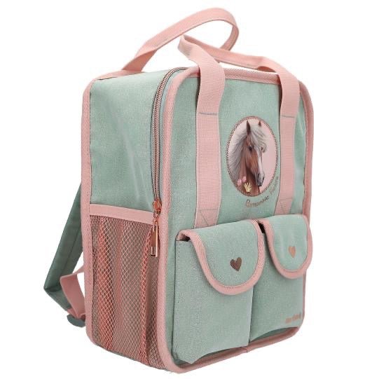 Miss Melody Rucksack Romantic Fields Salbei Glitzer Pferdemotiv - Sausebrause Shop