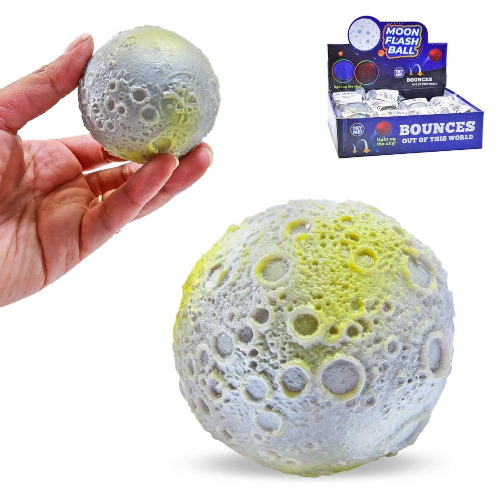 Mondball Bounce Ball LED - Leuchteffekt ca. 7 cm Mond - Optik - Sausebrause Shop