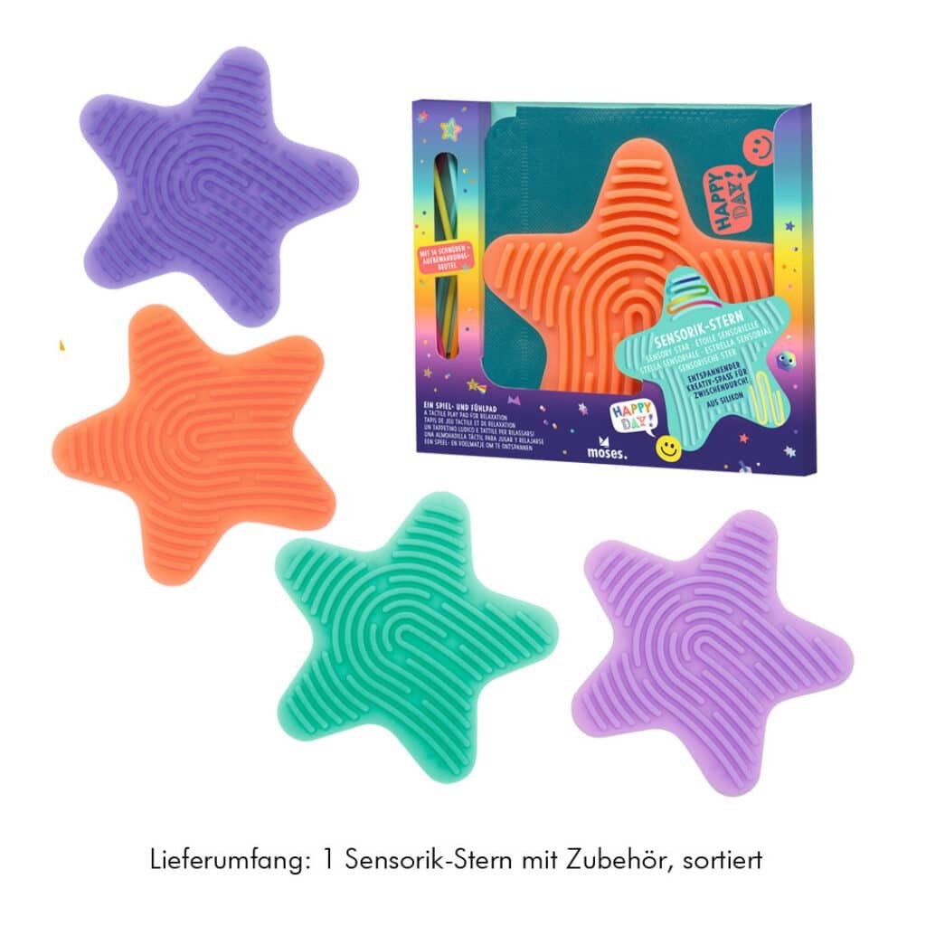 moses Happy Day Sensorik Stern mit Silikonschnüren - Sausebrause Shop