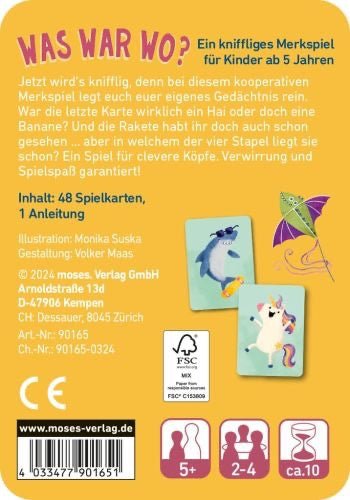 moses Was war wo? – Ein kniffliges Merkspiel - Sausebrause Shop