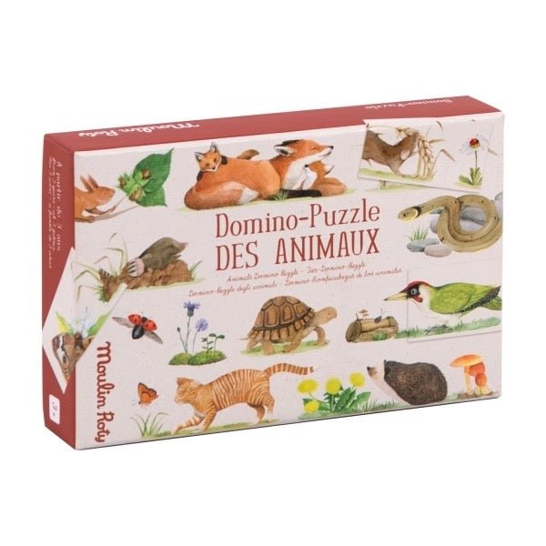 Moulin Roty Domino Puzzle Tiere – Legespiel für Kinder - Sausebrause Shop