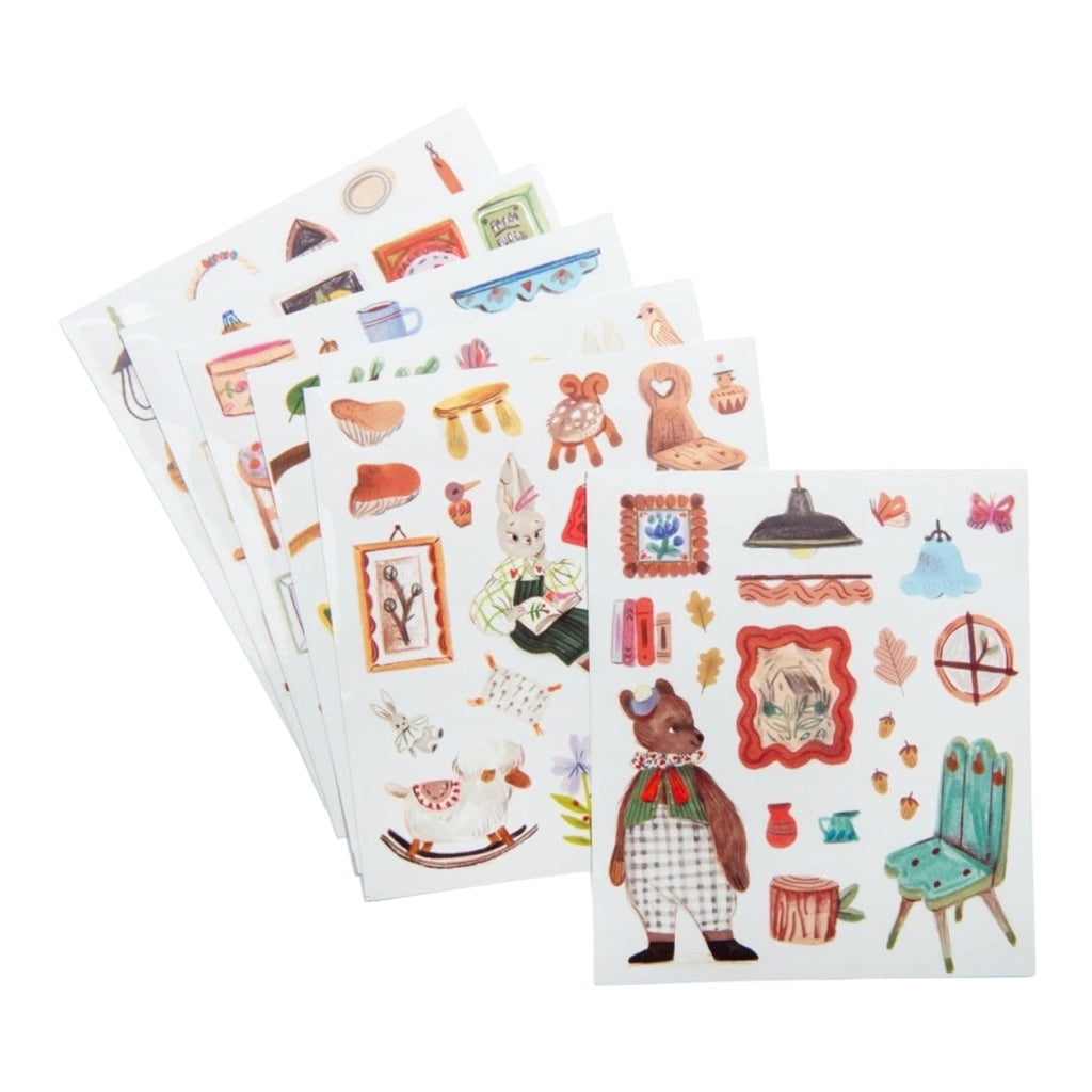 Moulin Roty Malbuch mit 150 Stickern Minouchkas - Sausebrause Shop