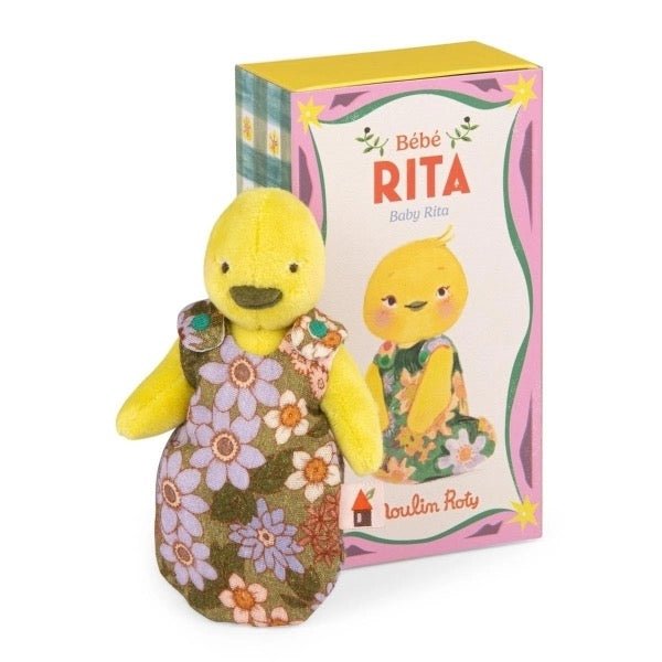 Moulin Roty Minouchkas Plüschtier Baby Ente Rita – Geschenkbox – 14,5 cm - Sausebrause Shop