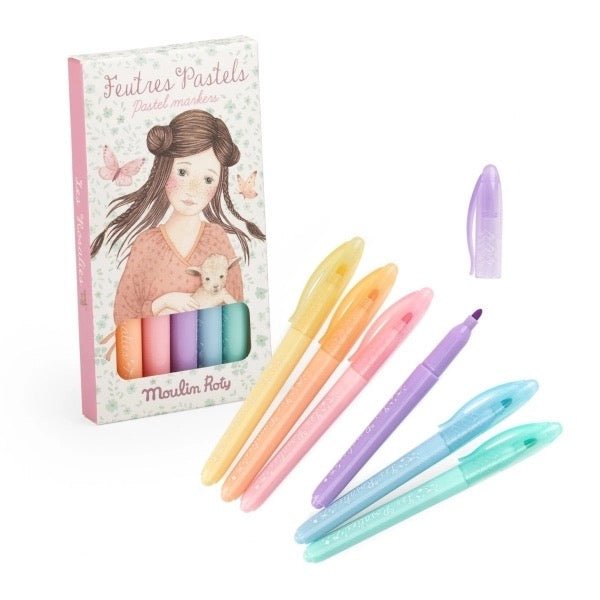 Moulin Roty Rosalies 6 Pastell Filzstifte - Sausebrause Shop