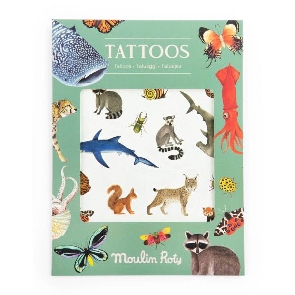 Moulin Roty Tattoos Tiere 2 Bögen - Sausebrause Shop