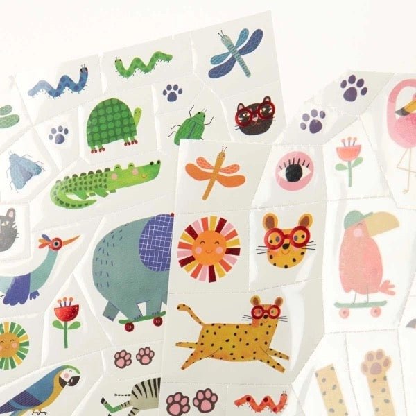 Moulin Roty Toupitis Tattoos – temporäre Kindertattoos buntes Set - Sausebrause Shop