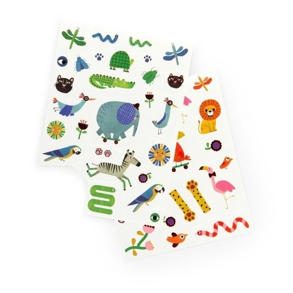Moulin Roty Toupitis Tattoos – temporäre Kindertattoos buntes Set - Sausebrause Shop