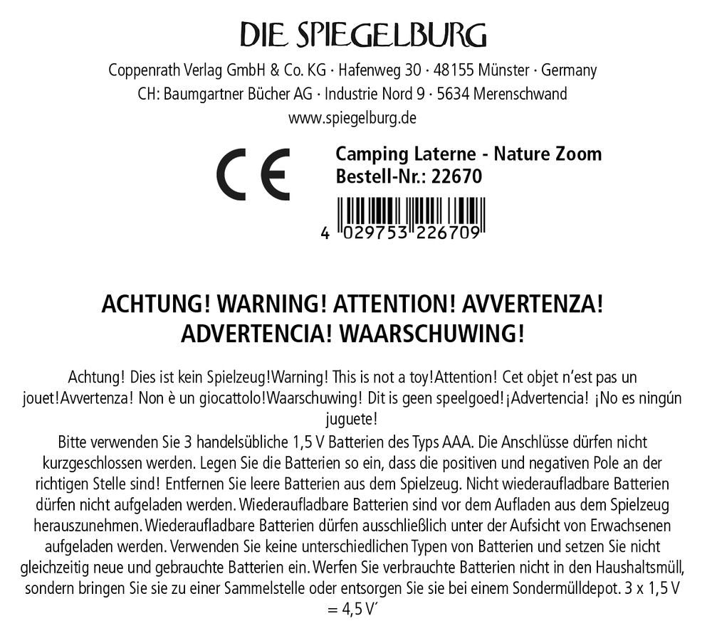 Nature Zoom Camping Laterne Nature - Sausebrause Shop