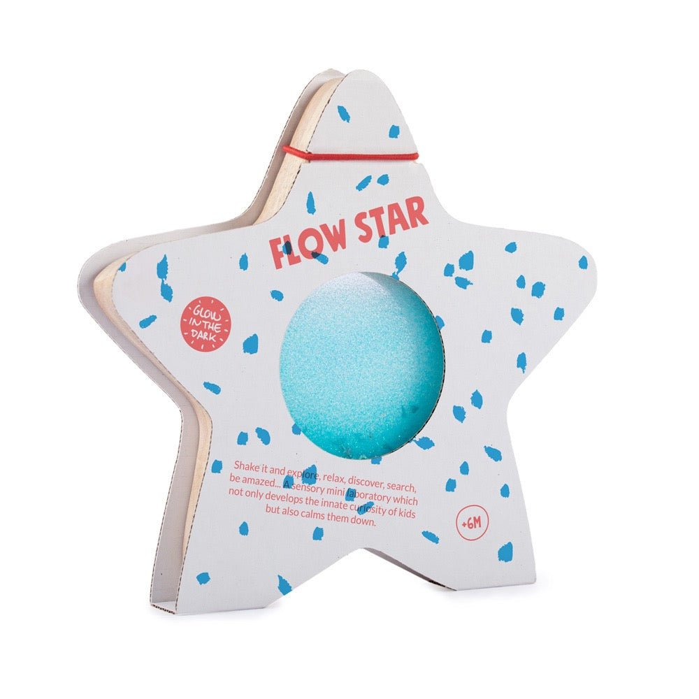 Petit Boum Flow Star – Sinnes - Stern aus Holz mit Glitzer & Leuchteffekt - Sausebrause Shop