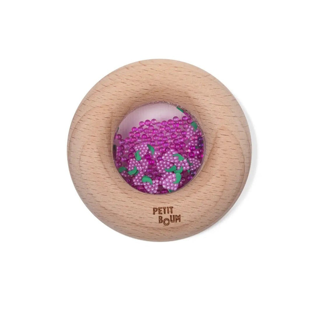 Petit Boum Holz - Greifrassel Sensory Donuts Traube - Sausebrause Shop