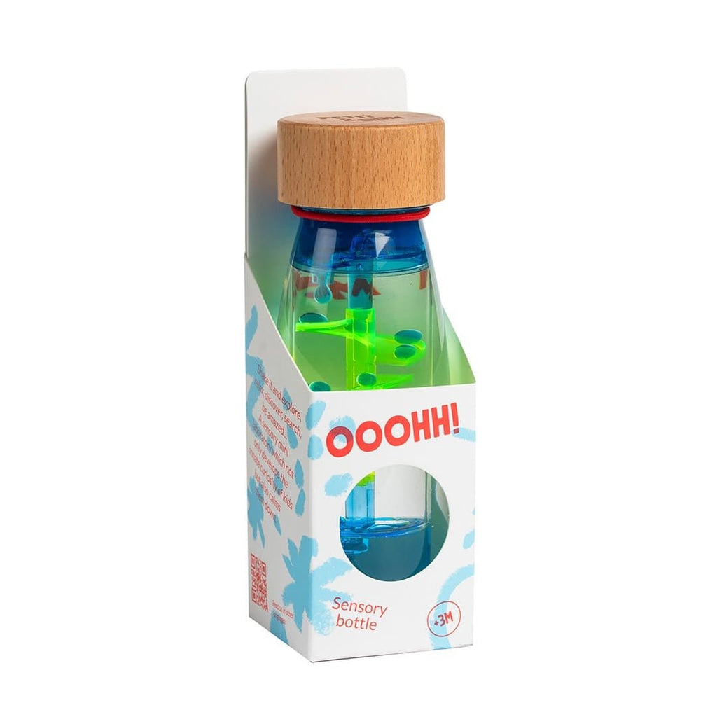 Petit Boum Move Bottle Spiral Blue Sensorikflasche 14 cm - Sausebrause Shop