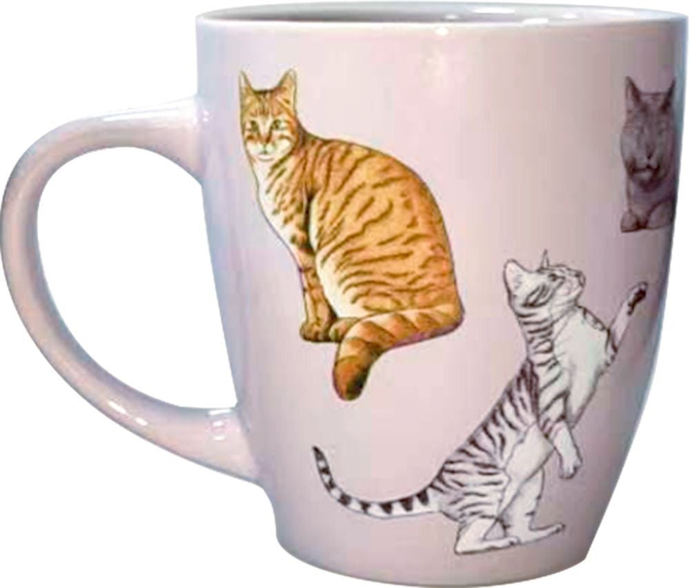 Porzellan Tasse Katzen I love cats & dogs - Sausebrause Shop