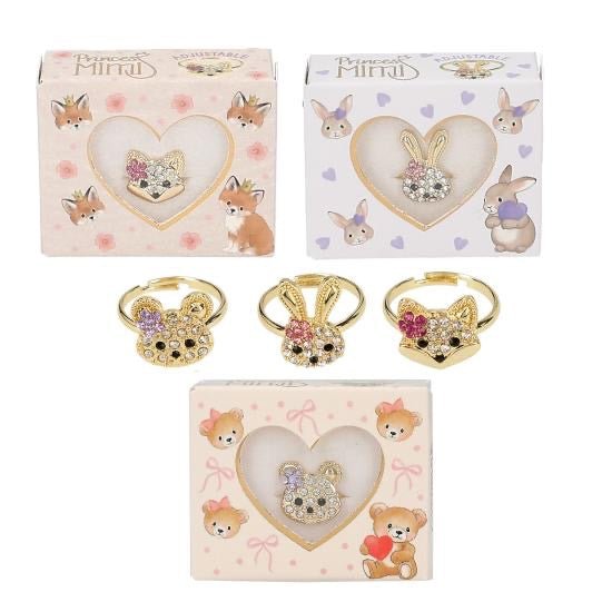 Princess Mimi Fingerring verstellbar Strassgold - Sausebrause Shop