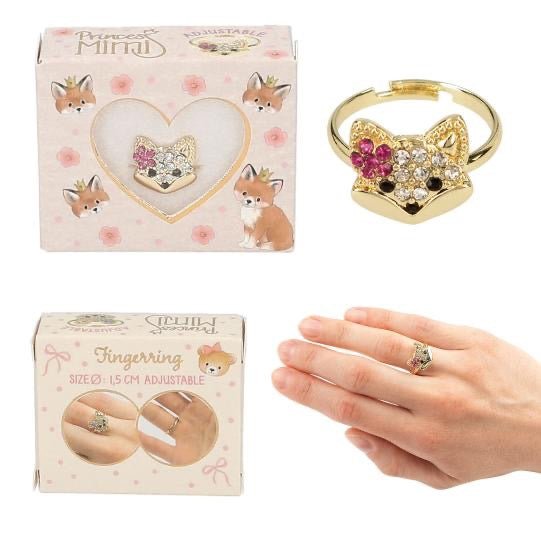 Princess Mimi Fingerring verstellbar Strassgold - Sausebrause Shop